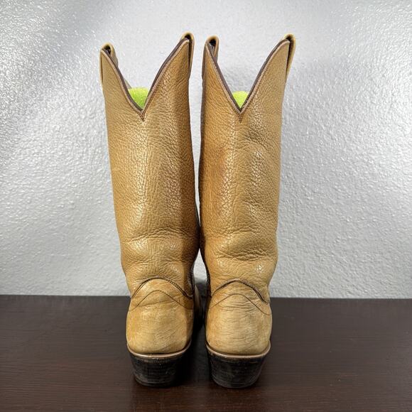 Olathe Western Cowboy Boots Men’s Size 7 C Tan Leather 4056 main image 8